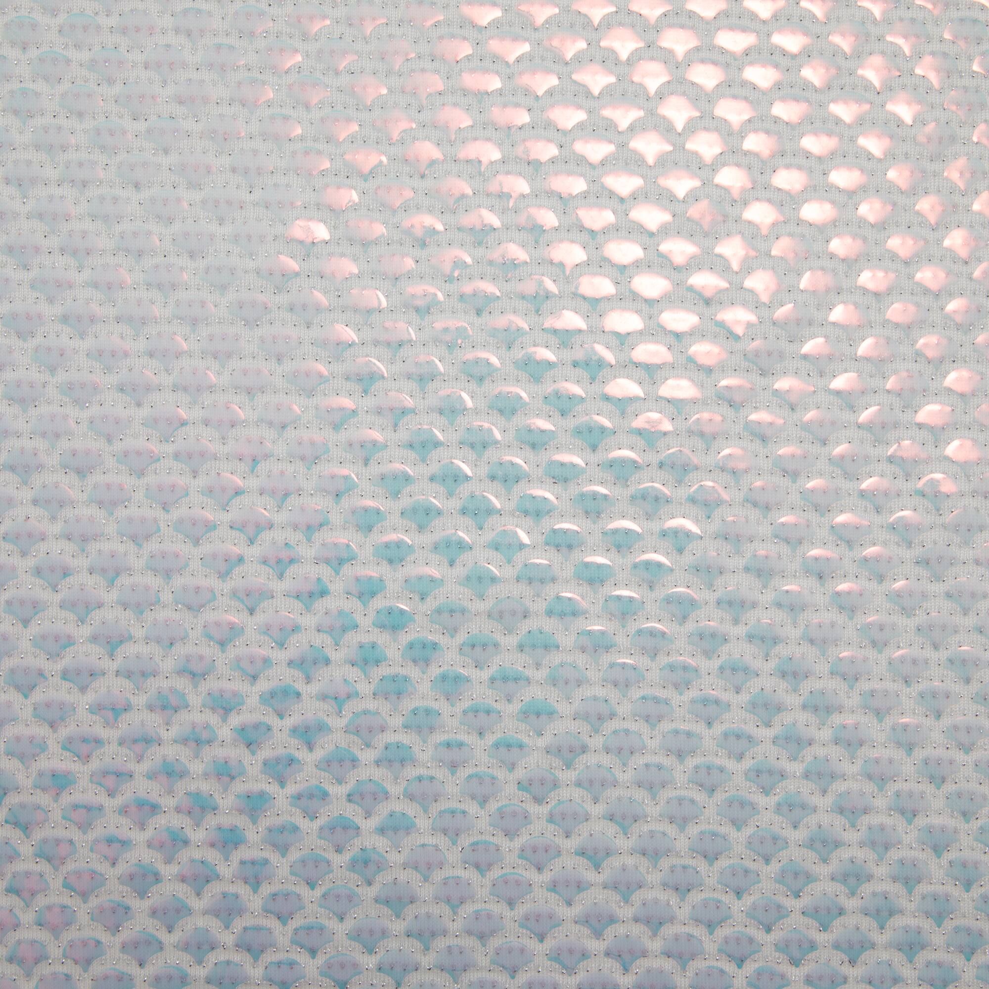 Cosplay by Yaya Han White Iridescent Scale Stretch Fabric